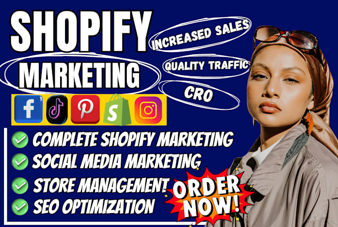 Gig Preview - Boost shopify marketing sales, ecommerce dropshipping marketing, shopify manager