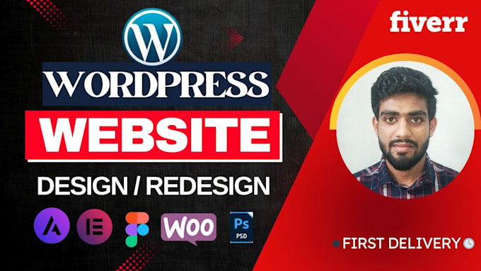 Gig Preview - Build wordpress website, design, redesign or rebuild website