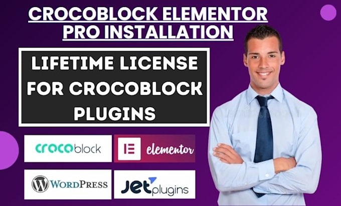 Gig Preview - Install crocoblock elementor pro crocoblock plugins jet element lifetime license