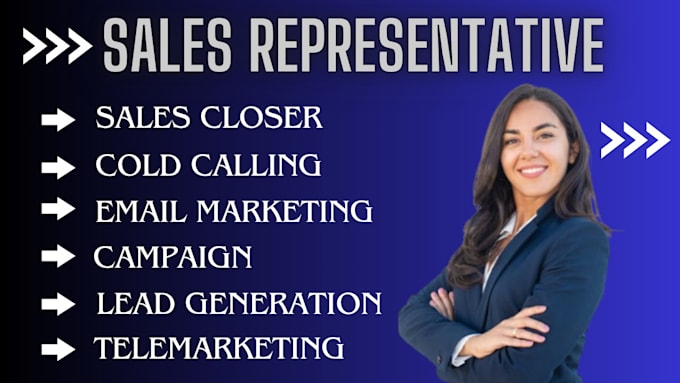 Gig Preview - Generate sales representative sales closer sales lead appointment online sales