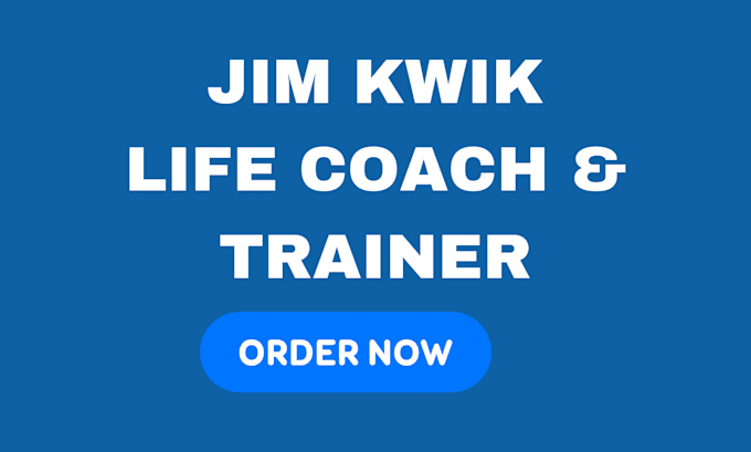 Gig Preview - Be your jim kwik trainer