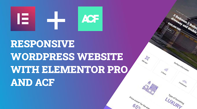 Gig Preview - Create a wordpress website with acf and elementor pro