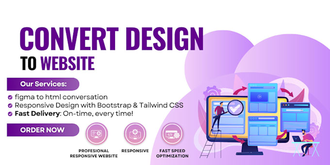 Gig Preview - Transform your figma designs into pixel perfect HTML with bootstrap or tailwind