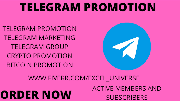 Gig Preview - Do telegram promotion crypto promotion channel or group with active subscribers