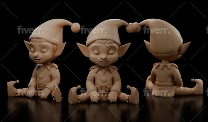 Gig Preview - Create sculpting 3d character models for printing and rendering in blender