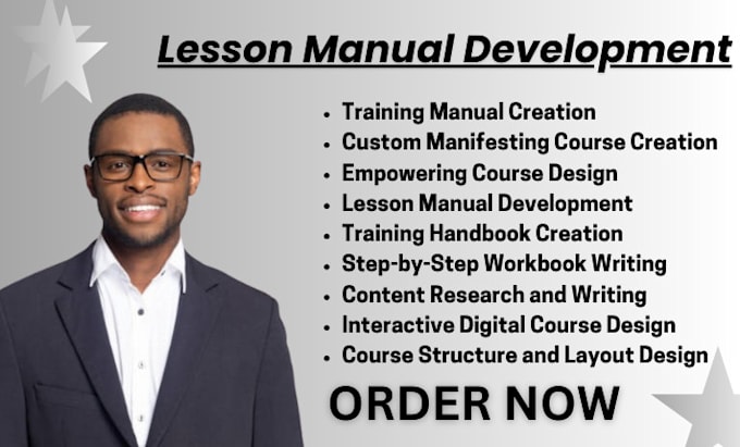 Gig Preview - Create training manual, empowering course, lesson manual, training handbook