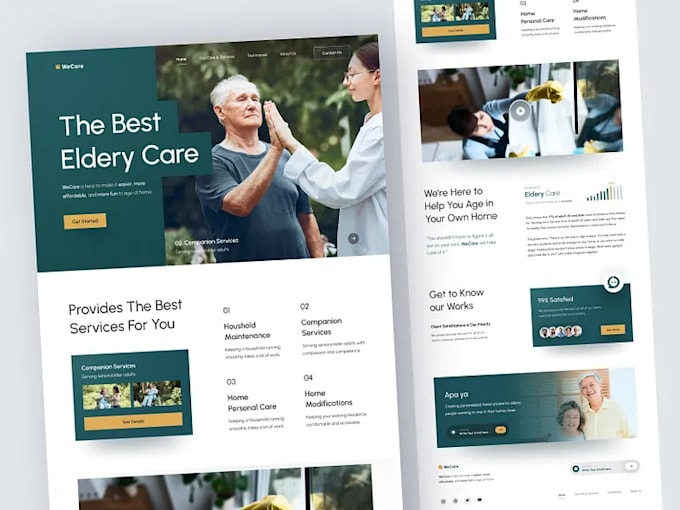 Gig Preview - Design medical, dental healthcare assisted living home care website