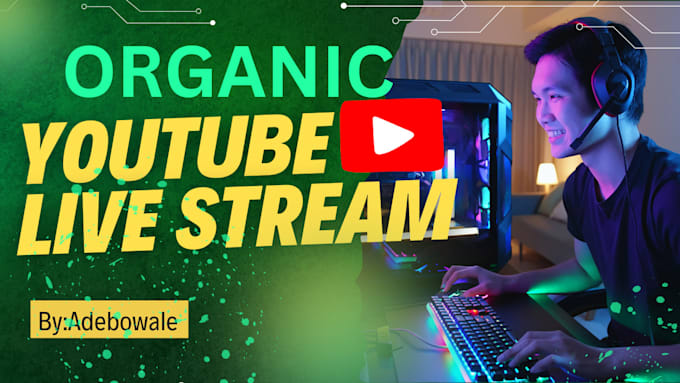 Gig Preview - Organically promote your youtube live stream to get real viewers