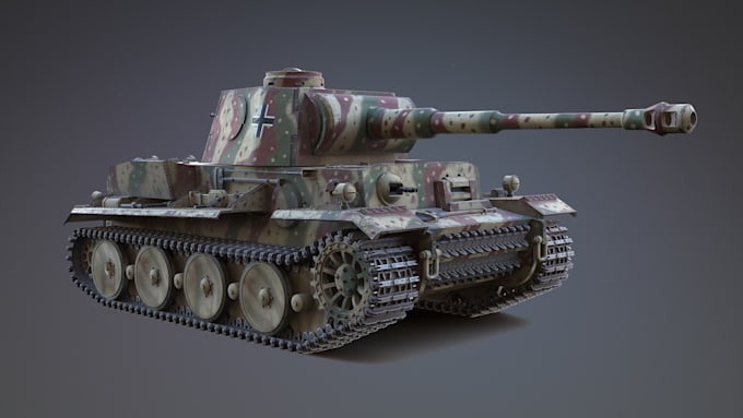 Gig Preview - 3d tank model 3d car model ww2 tank 3d armored 3d military vehicle 3d printing