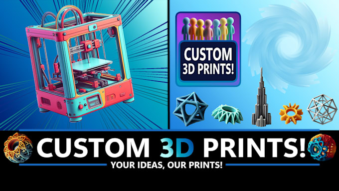 Gig Preview - 3d print your custom designs with precision and quality