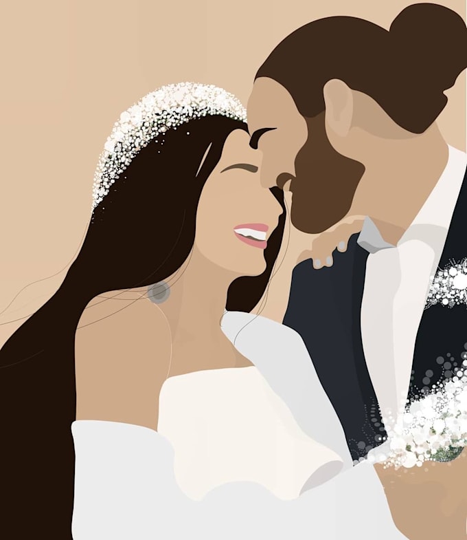 Gig Preview - Vector portraits and wedding illustrations