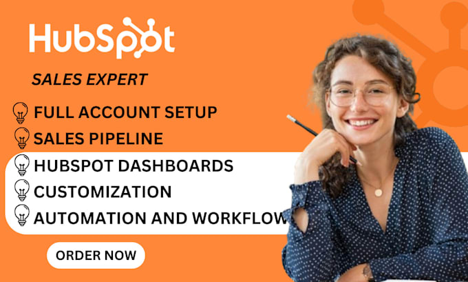 Gig Preview - Hubspot dashboard hubspot sales pipeline custom reports hubspot marketing