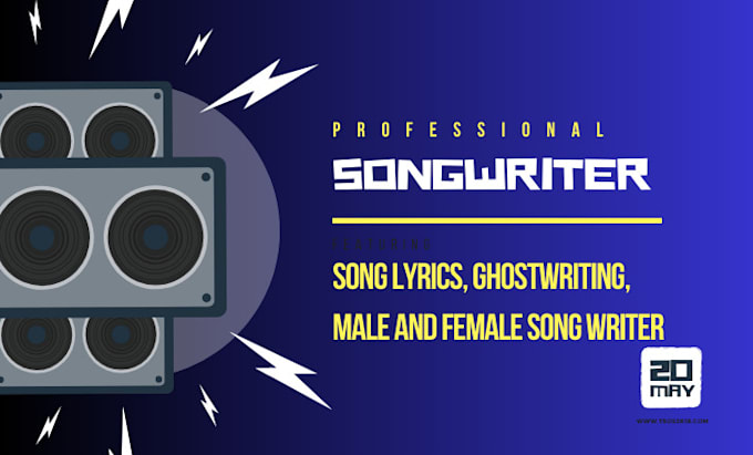 Gig Preview - Be the songwriter for a pop or rap song melody and lyrics