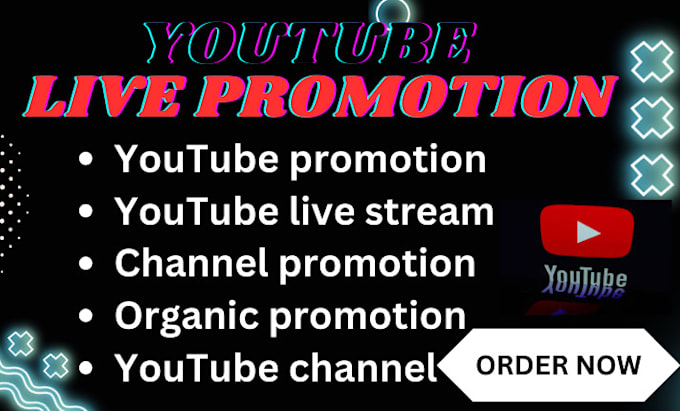 Gig Preview - Do organic youtube live stream promotion, video promotion, live streaming