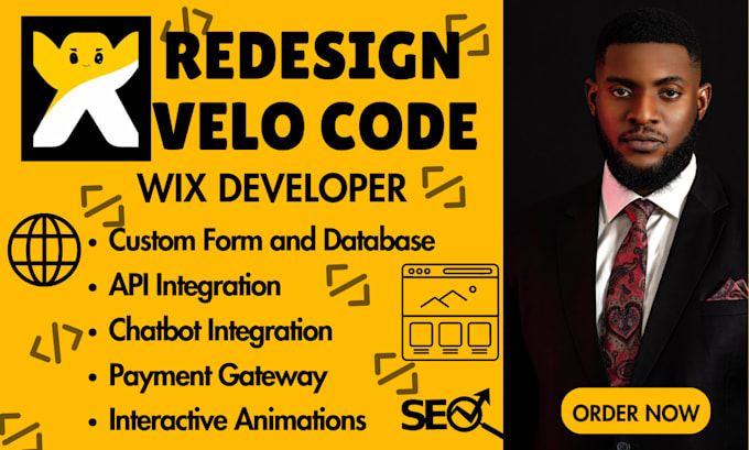 Gig Preview - Build wix website redesign custom wix code wix velo code as wix webste developer