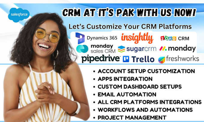 Gig Preview - Customie microsoft dynamics 365 salesforce sugar crm insightly close crm vtiger