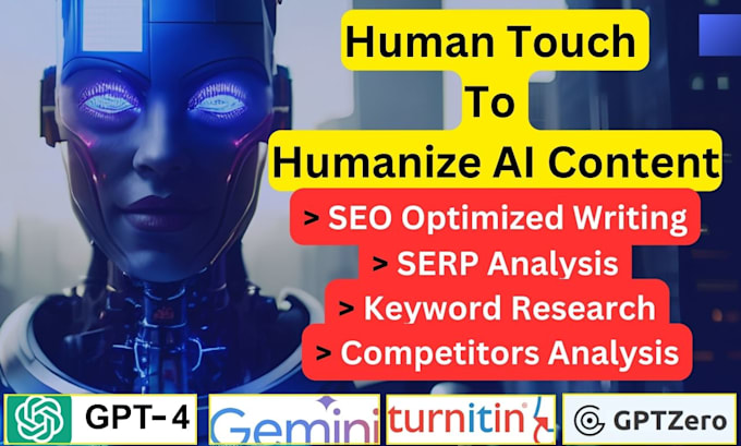 Gig Preview - Add human touch to humanize ai content of chatgpt, gemini with SEO