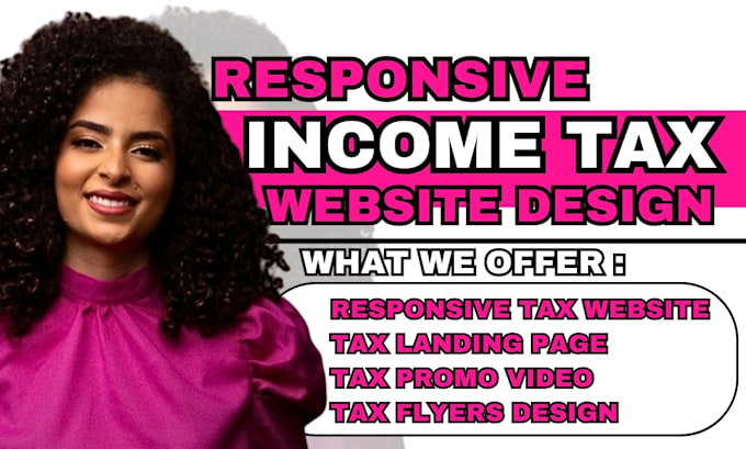 Gig Preview - Build tax website, tax preparation website, finance website, tax landing page