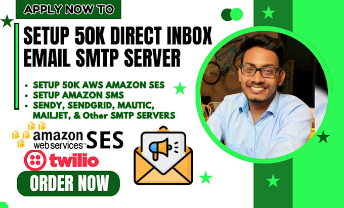 Gig Preview - Build 50k direct inbox email campaign server on amazon ses sendy sendgrid