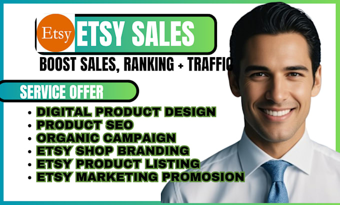 Gig Preview - Etsy shop promotion campaigns to boost etsy sale SEO to rank listings on page 1