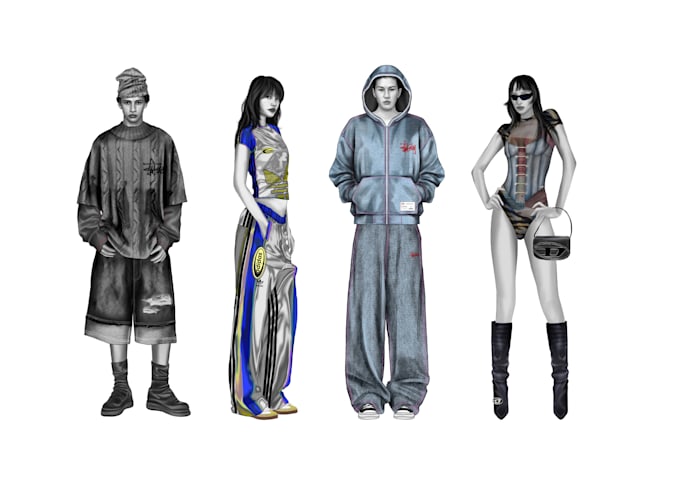 Gig Preview - Create custom fashion illustrations for you