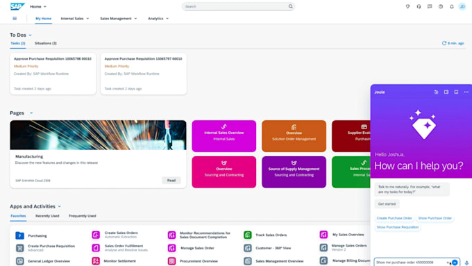 Gig Preview - Do sap btp, fiori,ui5,cap,joule,bas,s4hana