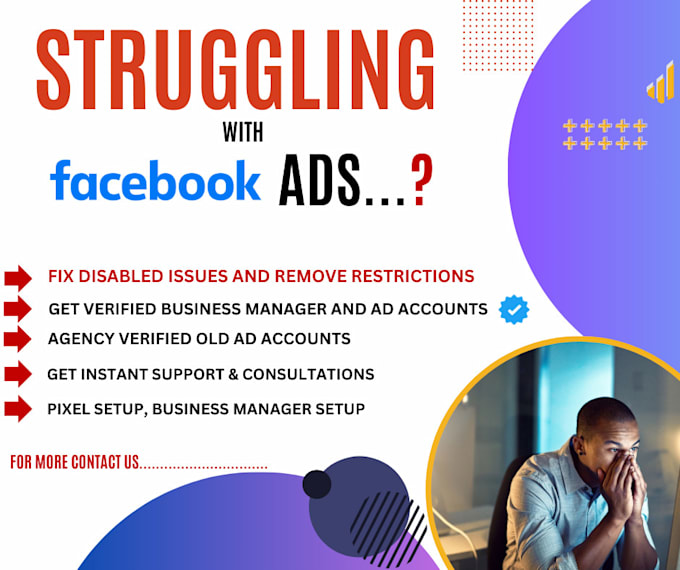 Gig Preview - Solve facebook ad issues and optimize business manager