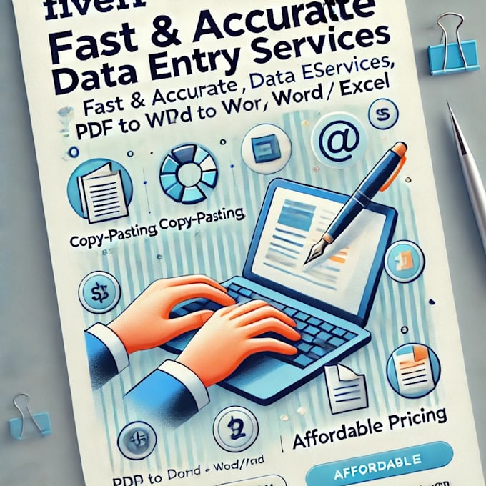 Gig Preview - Provide fast and accurate data entry typing services