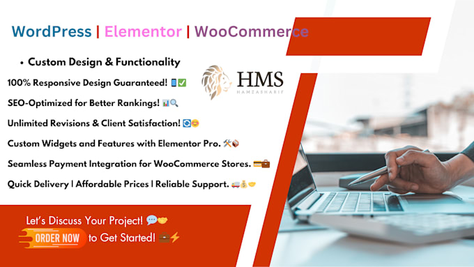 Gig Preview - Build SEO friendly wordpress websites using elementor