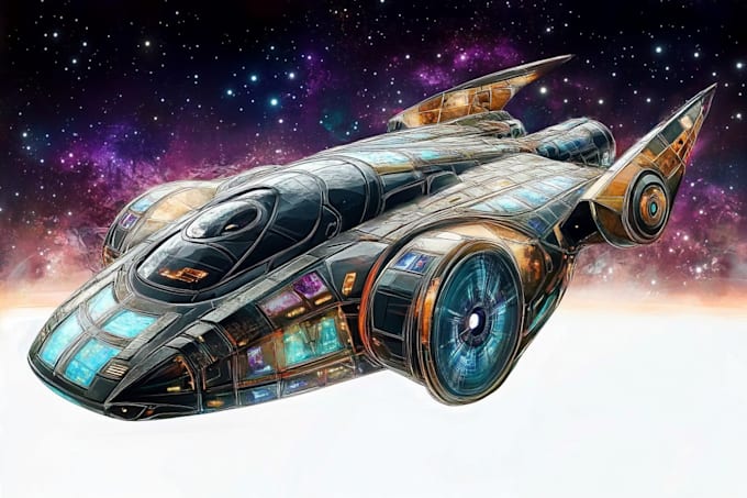 Gig Preview - Create an create an sci fi art and spaceship design