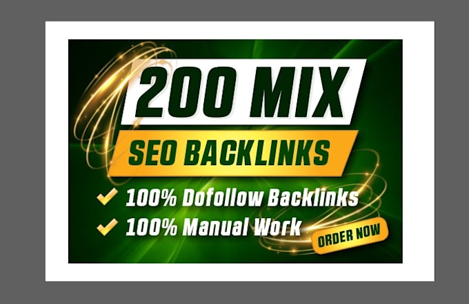 Gig Preview - Do 200 high authority mix SEO backlinks link building for google ranking