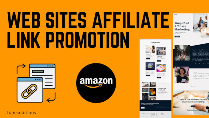 Gig Preview - Web sites affiliate link promotion amazon email marketing