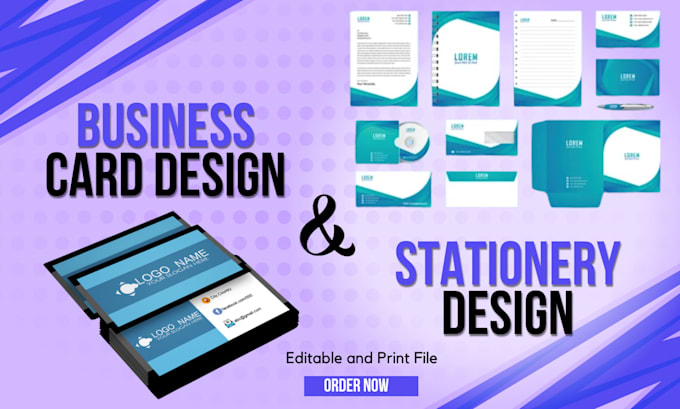 Gig Preview - Custom design professional corporate stationery and business card