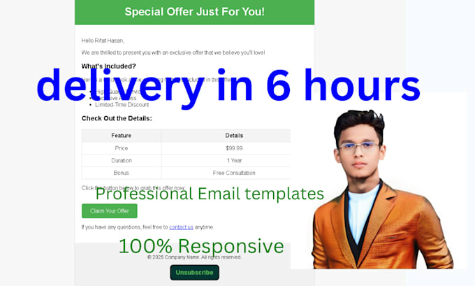 Gig Preview - Professional design and responsive email template