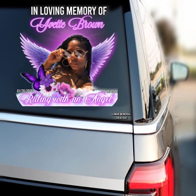 Gig Preview - Design a custom memorial slap sticker for your car