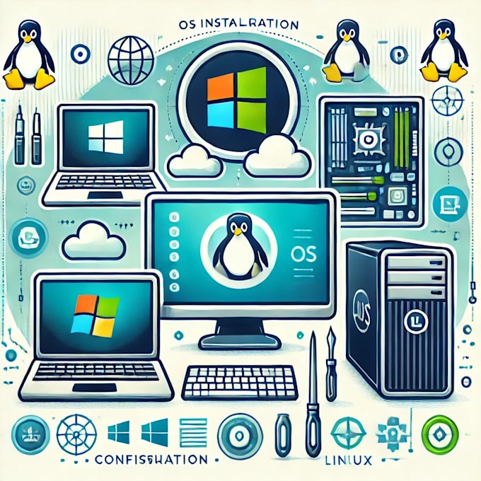 Gig Preview - Os installation configuration for windows linux servers desktops laptops