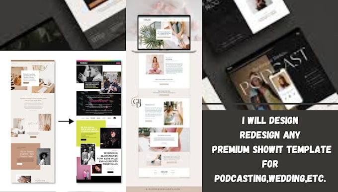 Gig Preview - Redesign any showit website premium template showit template