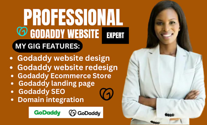 Gig Preview - Design godaddy website godaddy website design business godaddy redesign godaddy