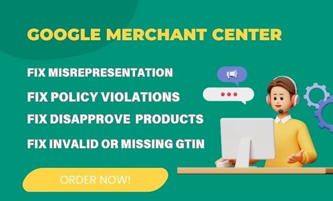 Gig Preview - Fix google merchant center shopping ads optimize merchant center suspension