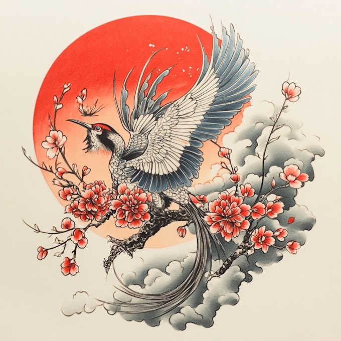 Gig Preview - Draw a traditional japanese illustration tattoo design