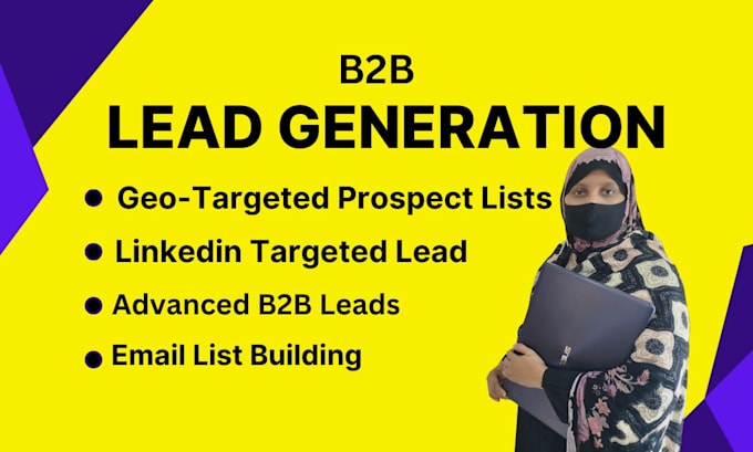 Gig Preview - Do advanced b2b lead generation, business lead, linkedin targeted lead and email