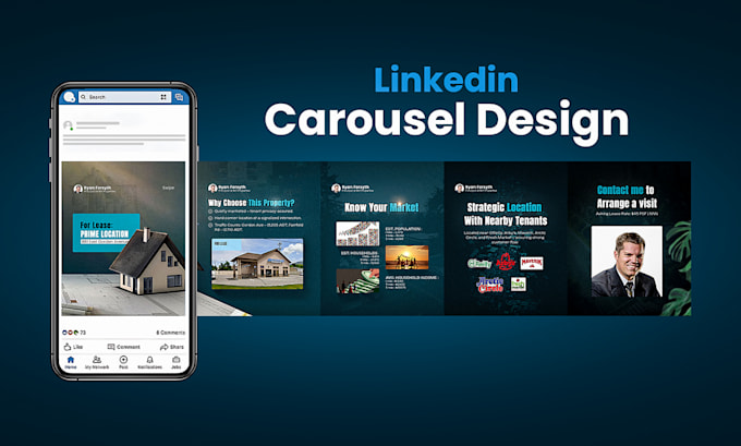 Gig Preview - Create linkedin carousel post design