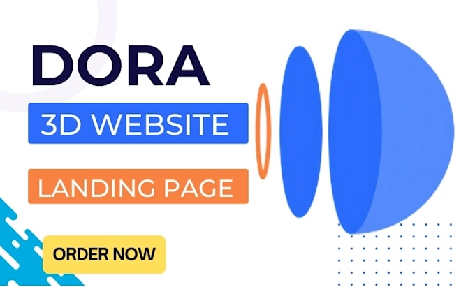 Gig Preview - Dora 3d website 3d landing page dora website landing page