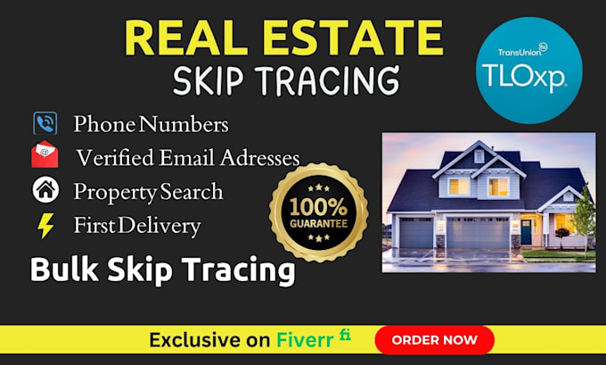 Gig Preview - Do real estate skip tracing and find motivated seller leads