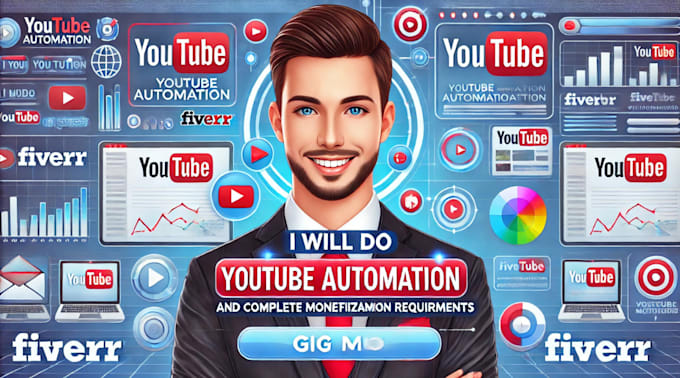 Gig Preview - Do youtube automation and complete monetization requirements