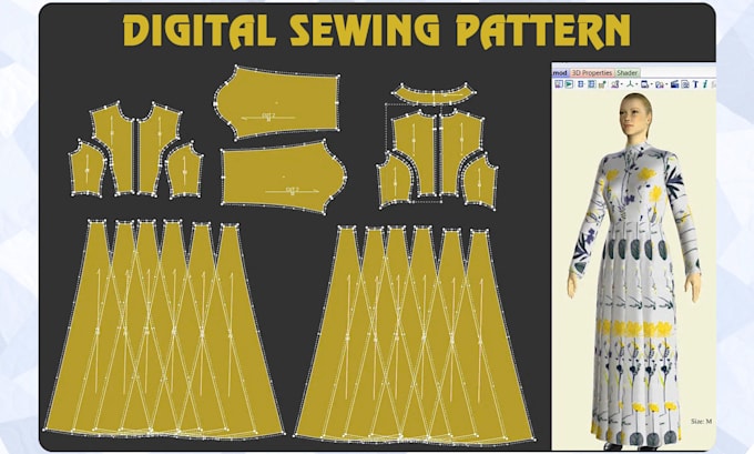 Gig Preview - Be your sewing pattern maker for apparel and clo3d