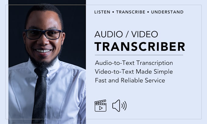 Gig Preview - Transcribe english audio or video in just 24hrs