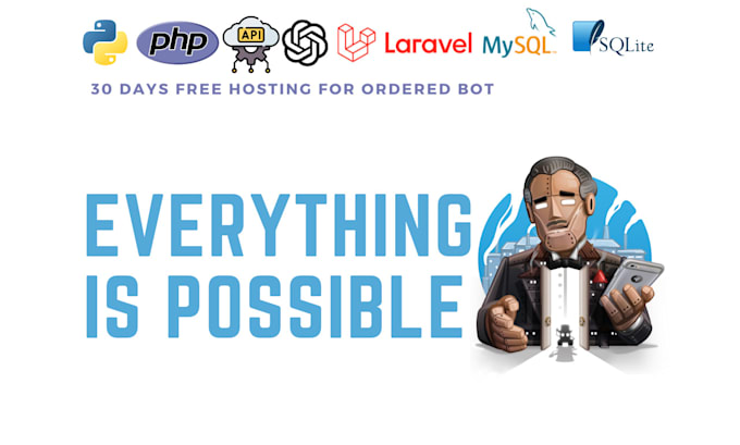 Gig Preview - Develop a telegram bot or user bot via python or PHP