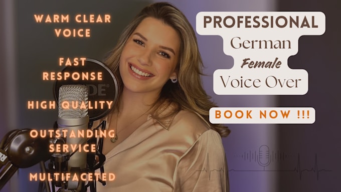 Gig Preview - Create a female voice over in studio quality