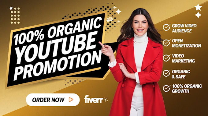 Gig Preview - Do super organic youtube video or channel promotion for monetization